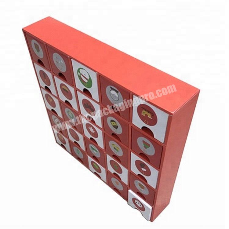 china suppliers custom christmas drawers gift boxes advent calendar