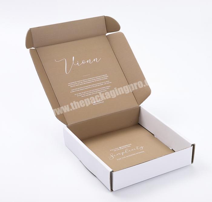 custom biodegradable kraft subscription mailer box 350g white printed e flute corrugated sheet carton packaging box
