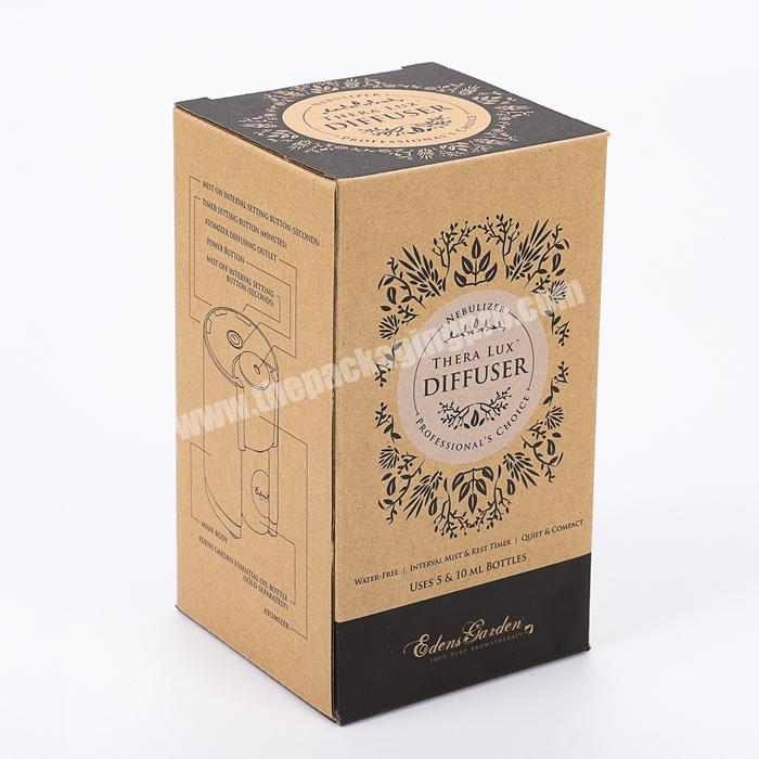 custom diffuser bottle box corrugated cardboard shipping box packaging die cut foldable kraft paper brown box