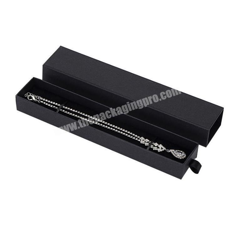 custom gift packaging black necklace box
