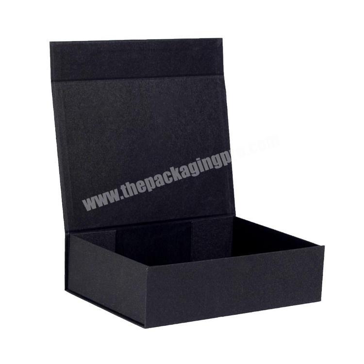 custom logo black magnetic packaging box