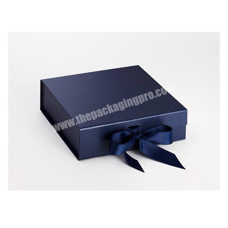 custom logo cardboard gift blue packaging box