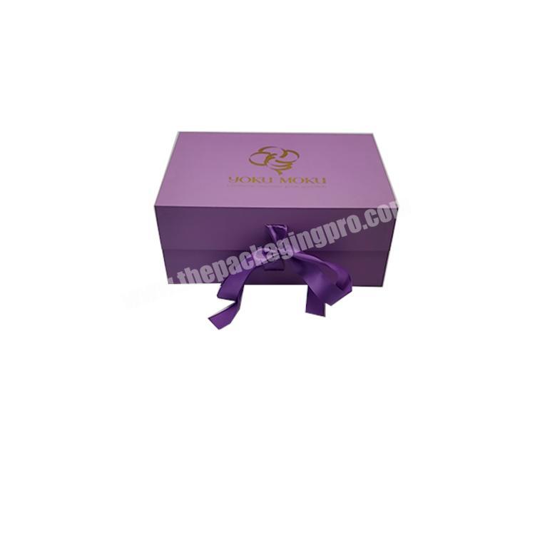 custom logo gift purple premium box packaging