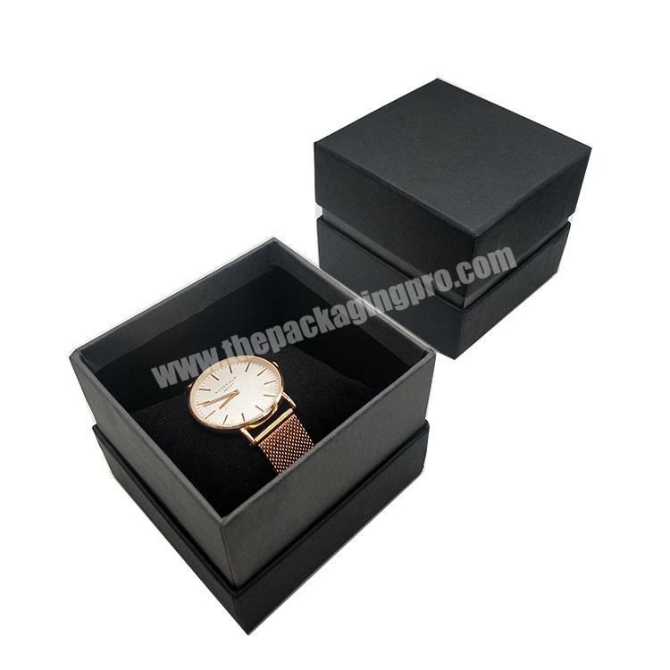custom logo paper packaging black watch box