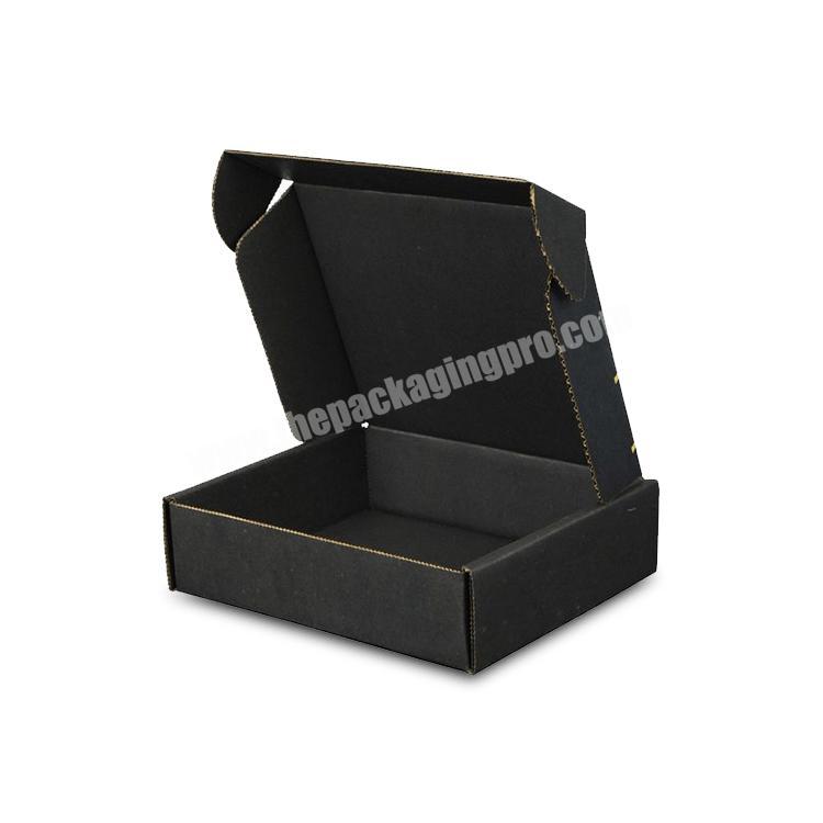 custom logo wholesale black shipping boxes