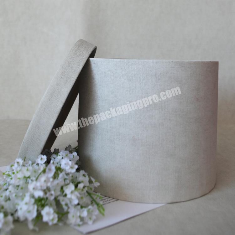 custom luxury flower paper gift box round