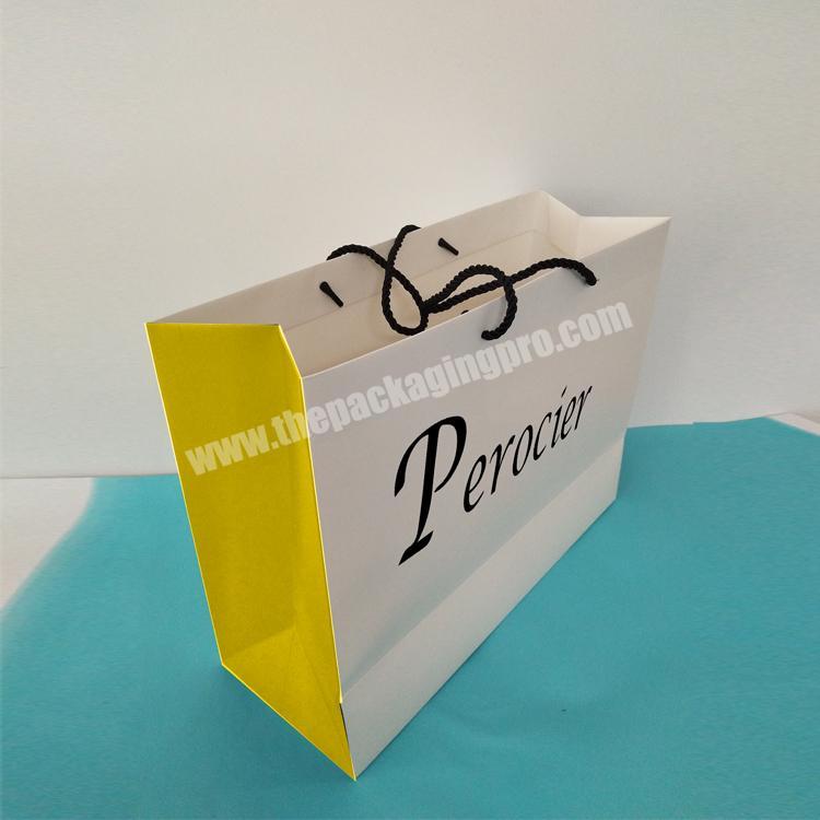 custom luxury white printed shopping paper bag