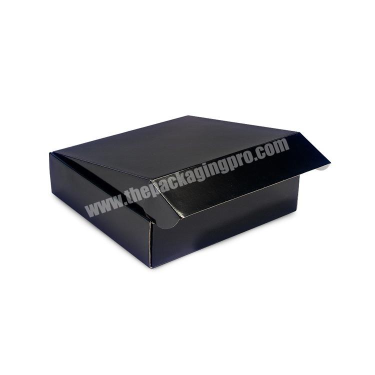 custom mailing corrugated shipping logo black box packaging