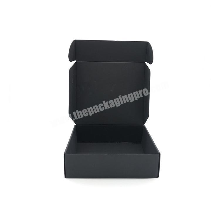 custom packaging logo black shipping box