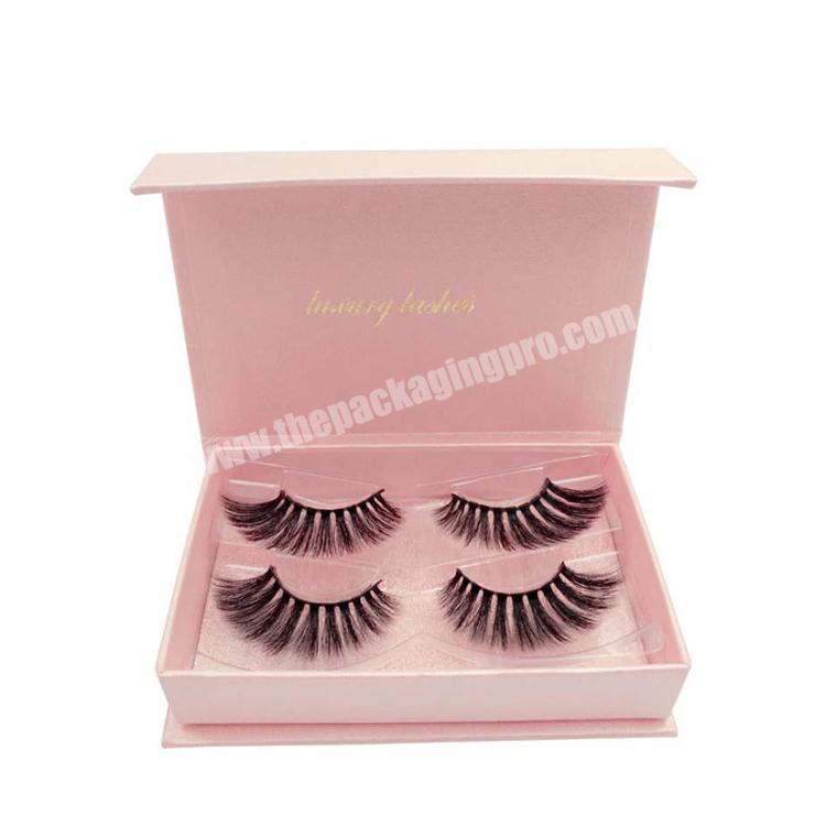 custom packing private label pink eyelashes with box
