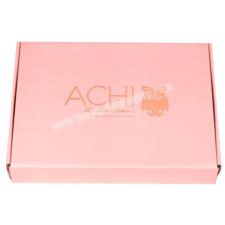 custom printed pink shipping mailing logo boxes