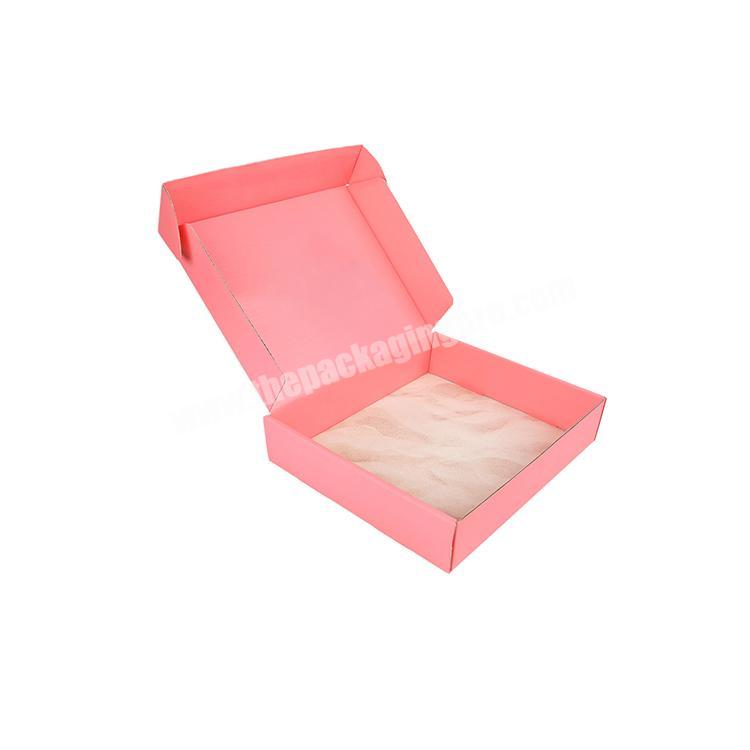 custom size pink packaging with logo postage box