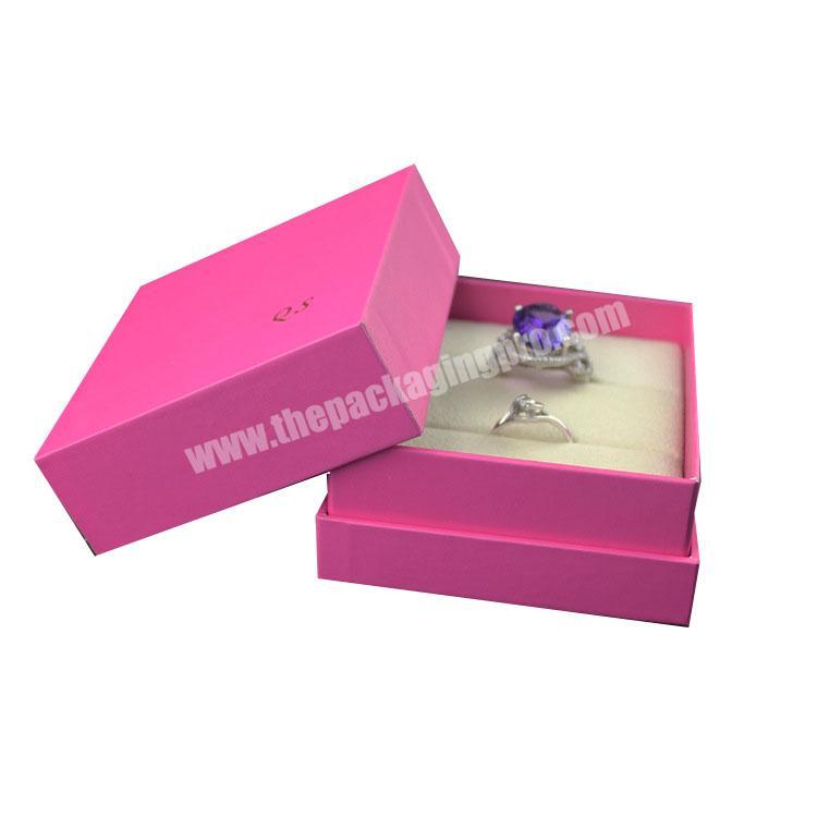 custom wholesale luxury flocking velvet ring box
