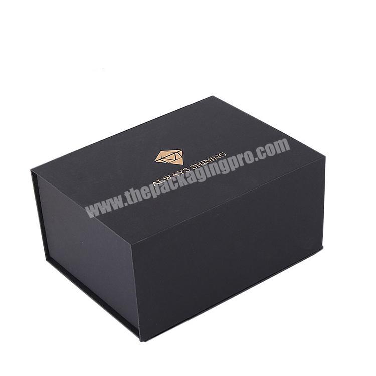 empty custom luxury black magnetic gift box