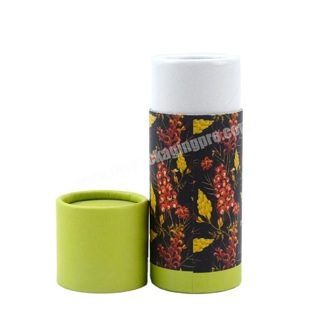 food grade cylinder kraft paper tube packaging box with aluminum foil eco friendly deodorant push up paper tubes
