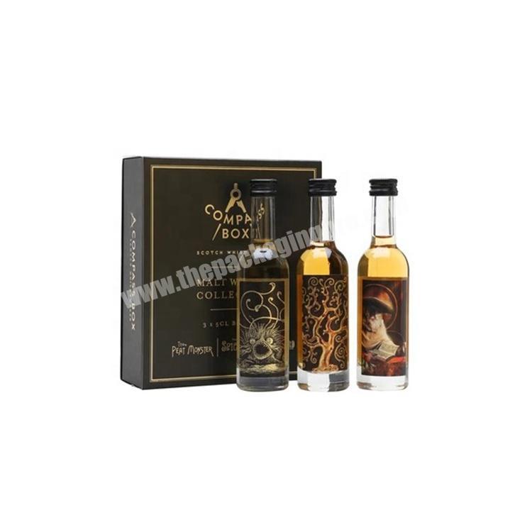 glass luxury paper custom whiskey gift box