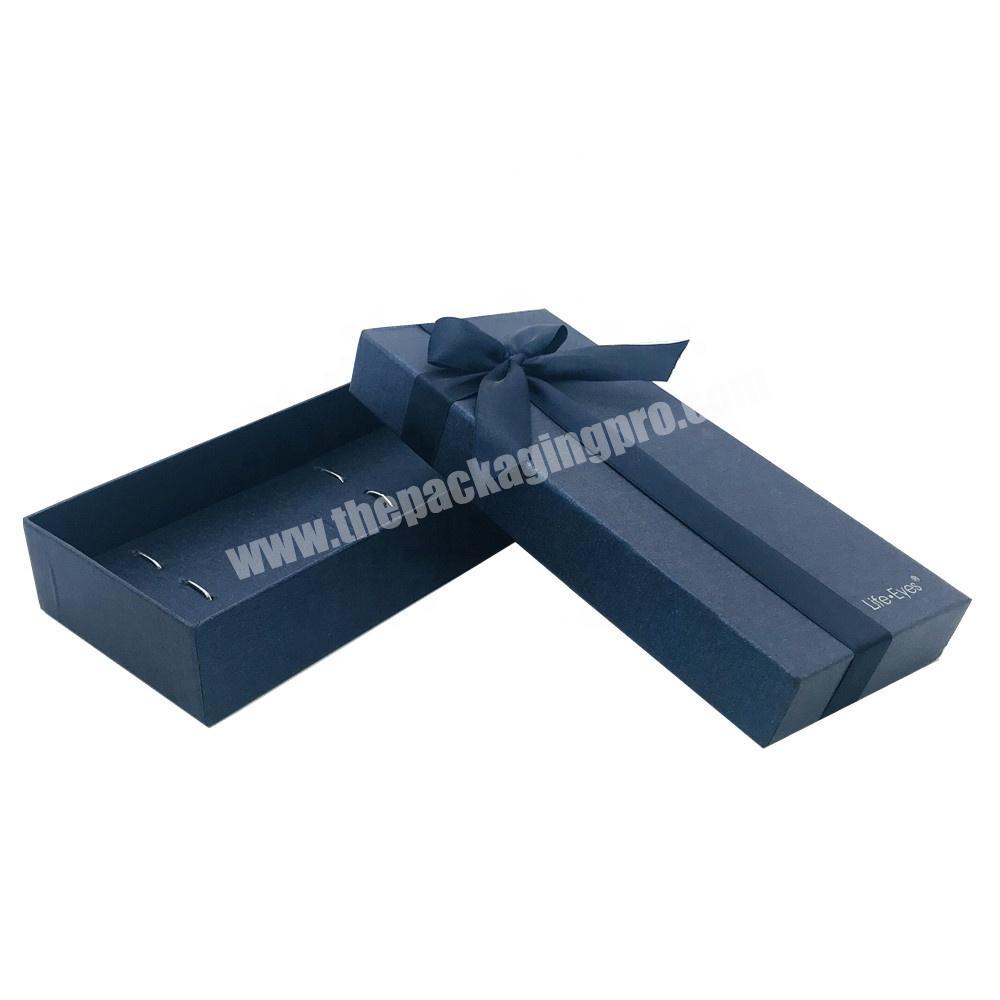 luxury custom fancy decorative christmas craft gift packaging leather jewelry box with ribbon