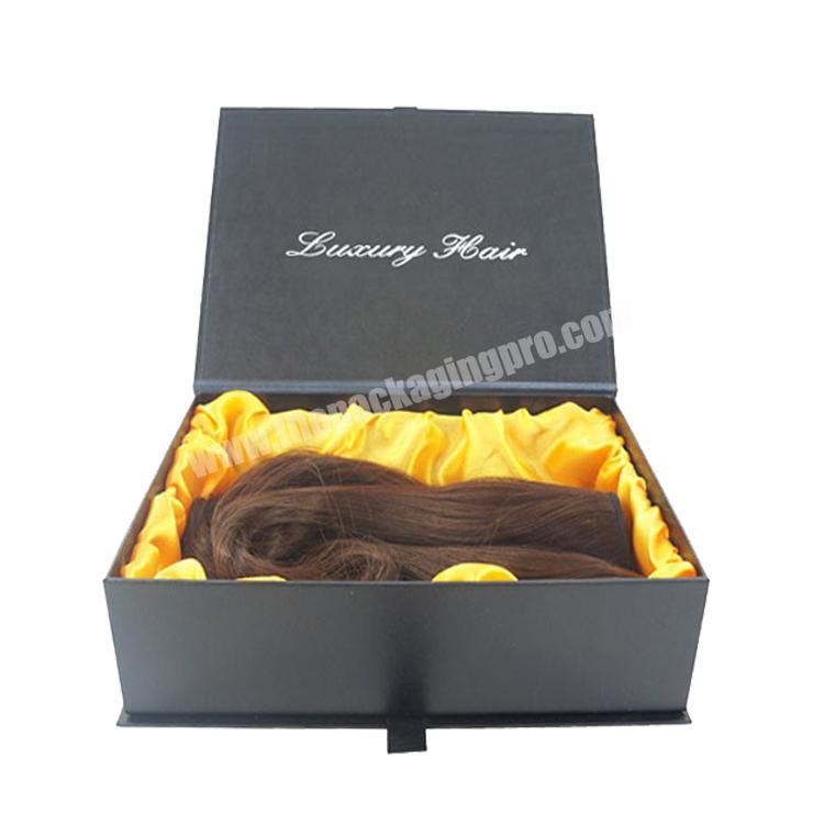 luxury extension logo custom hair packaging boxes