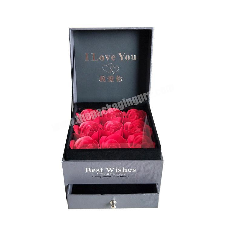 luxury gift flower double layer box
