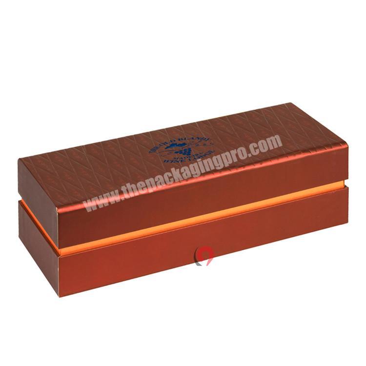 luxury rigid gift packaging red wine box