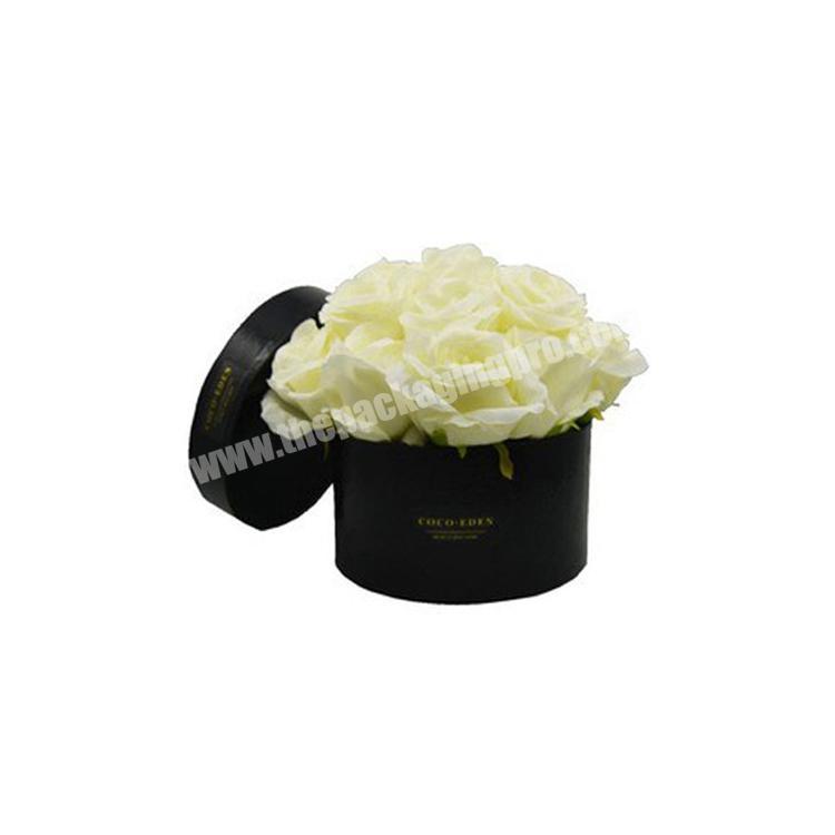 luxury round flower boxes with custom logo printed