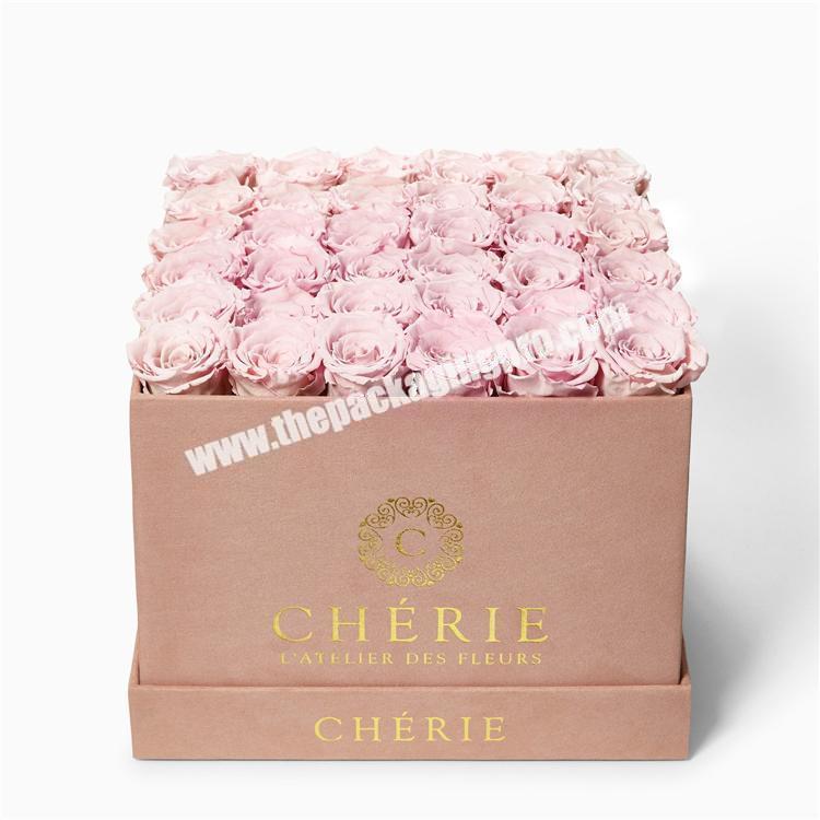 luxury velvet packaging bouquet flower box