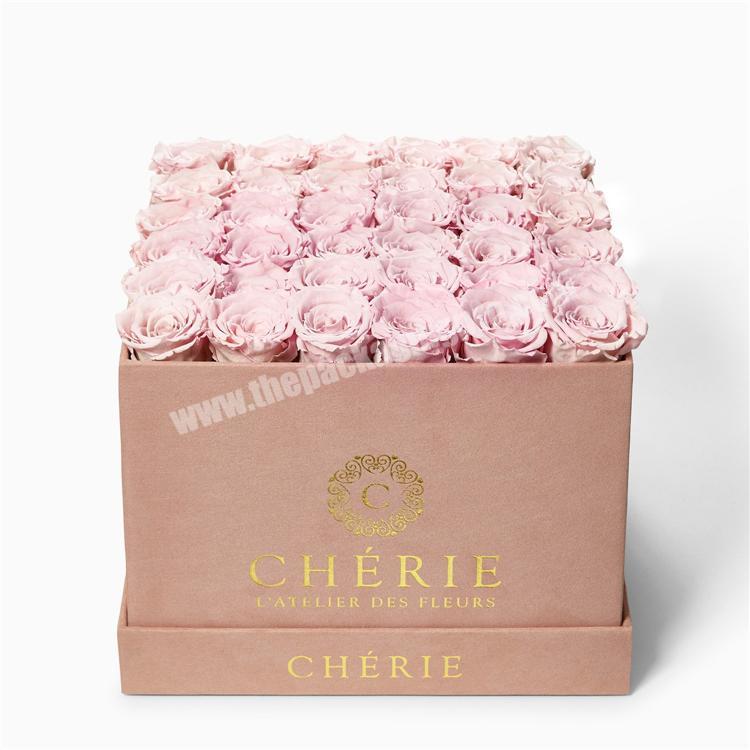 luxury velvet packaging bouquet flower box