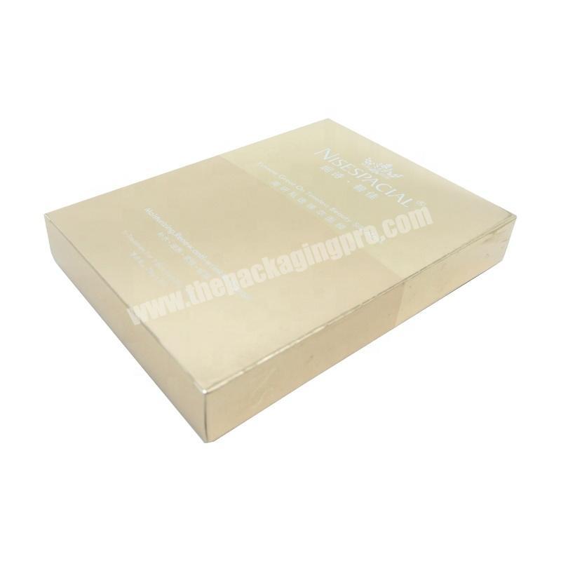 luxury wedding custom eyelash gold coated paper packaging gift box with customized Logo