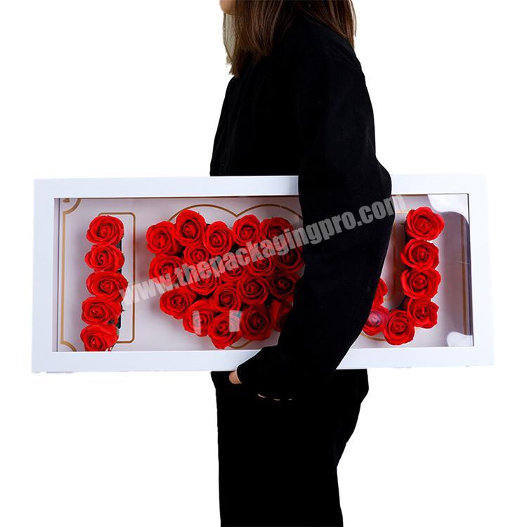new design free shipping rectangle i love mom flower box