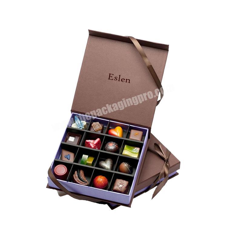 paper gift with divider chocolate box packaging