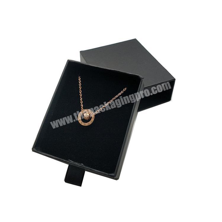 paper packaging black custom jewelry box