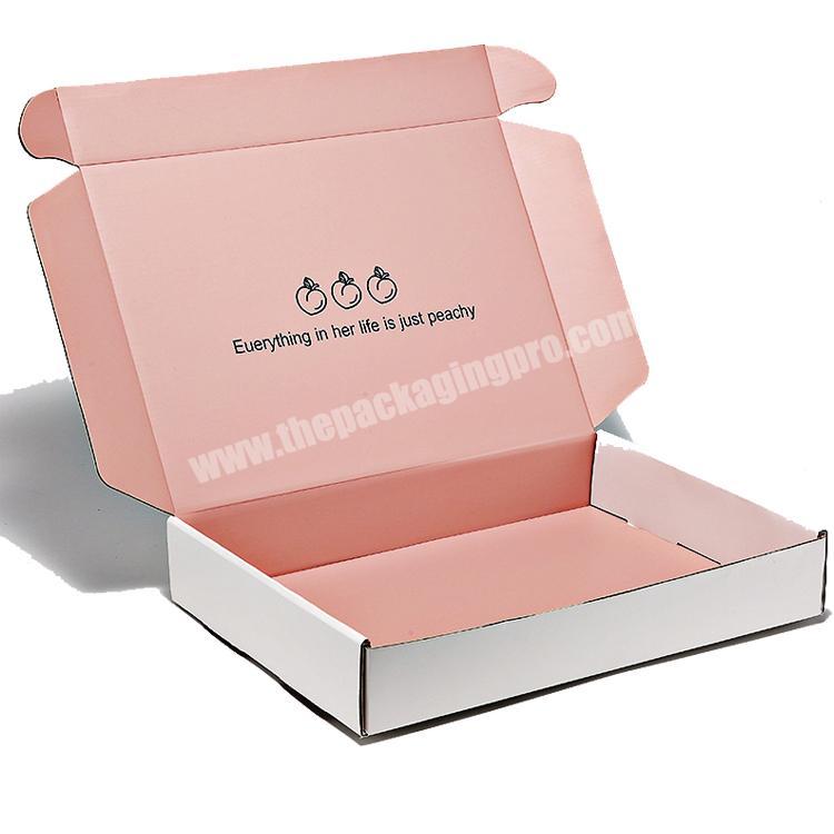 pink clothes shipping packaging boxes custom log