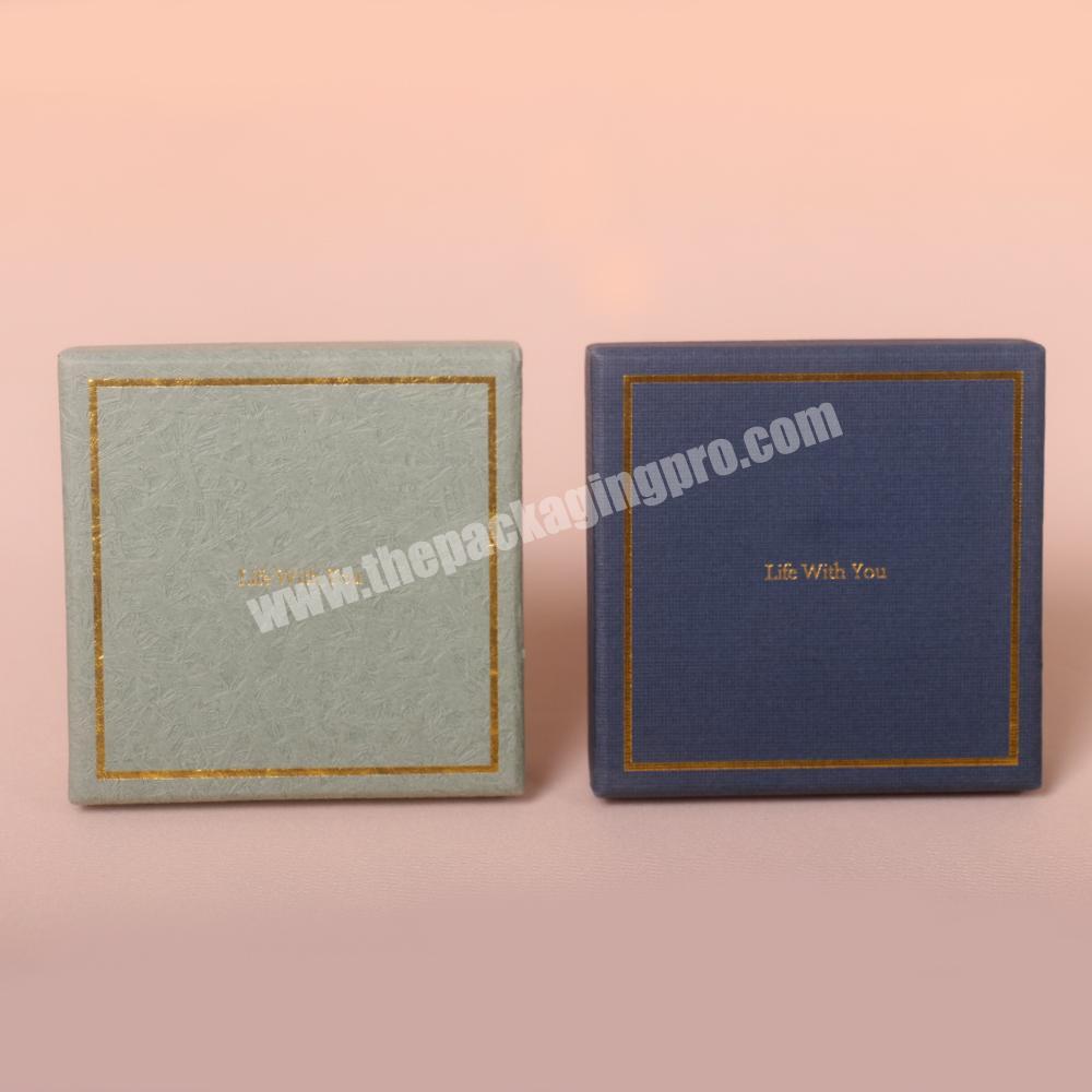 rigid cardboard custom gold foil logo gift box surprise birthday gift box for packing jewelry rings earrings necklace