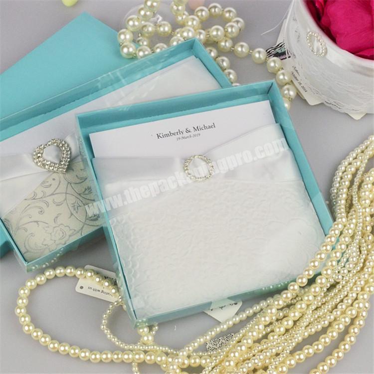 rigid luxury wedding cardboard invitation box