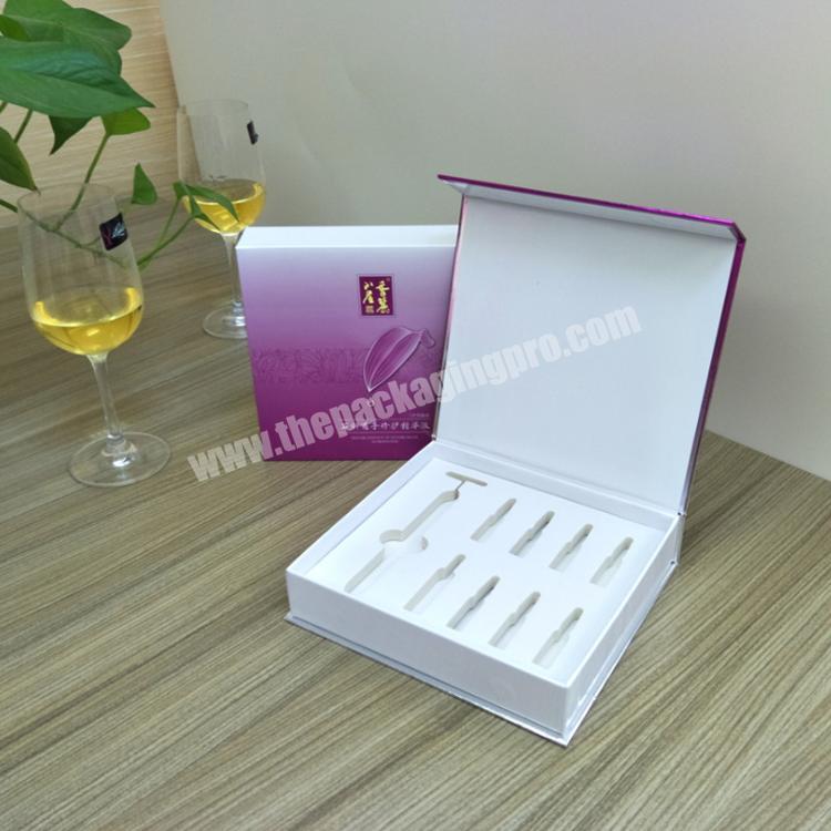 custom wholesale custom rigid paper magnetic close flip small essential oil bottle boxes 30 ml bottle packaging gift cosmetic box 