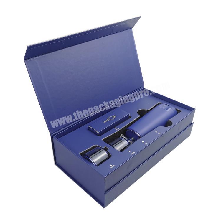 wholesale gift boxes with magnetic lid  closure black magnetic box packaging with foam insert