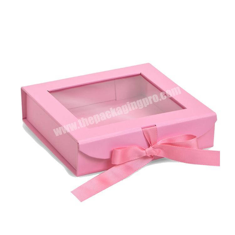 wholesale paper gift box with clear pvc window