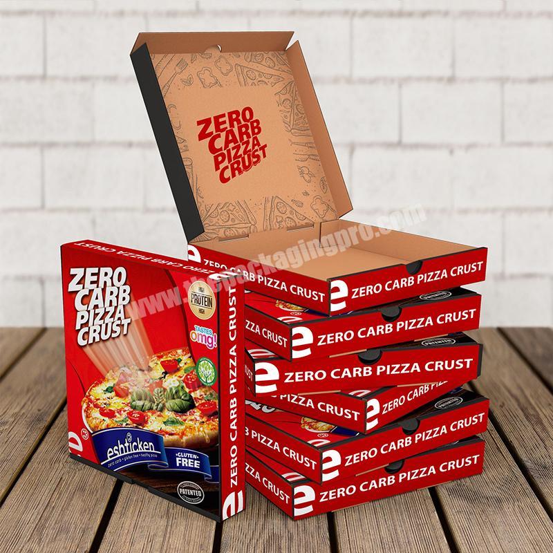 Custom Printed 8\ 14\ 20\ 28 30\ 33 35\ Color Corrugated Printing Logo Takeaway French Fries Burger Packaging Pizza Box