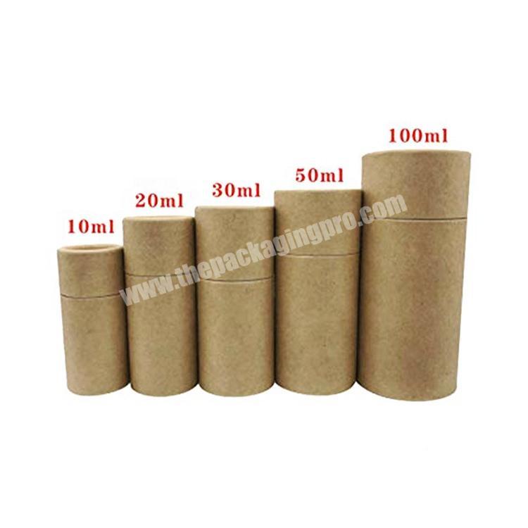 10ML 20ML 30ML 50ML 100ML Essential Oil Bottle Gift Packaging Paper Tube Box With Lid Round manufacturer