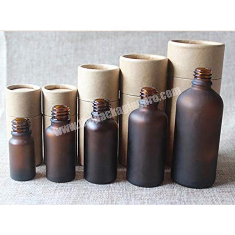 custom 10ML 20ML 30ML 50ML 100ML Essential Oil Bottle Gift Packaging Paper Tube Box With Lid Round 