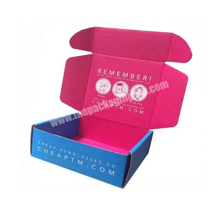 Beautiful Custom Color Printed Design Cardboard Mailing Shipping Box Corrugated Paper Packing Corrugated Cardboard Box