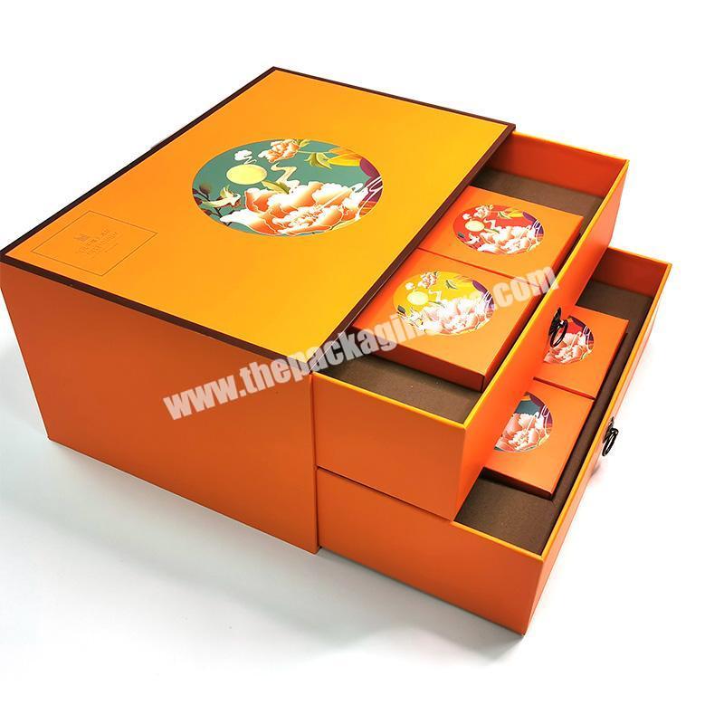 Custom logo big size luxury paper drawer gift boxes wholesale wedding food dessert packaging cardboard Drawer box