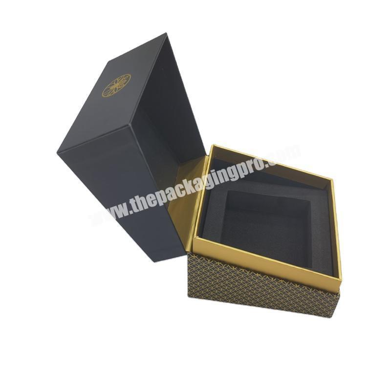 Wholesale Custom Empty Paper Gift Box For Candle Jar Luxury 2 Pieces Candle Clamshell Flip Box Square Shape Packaging