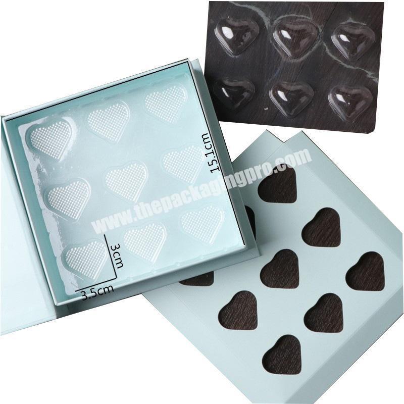 personalize Customised Blue Round Heart Shaped Paper Lattice Gift box Book Chocolate Packing Boxes