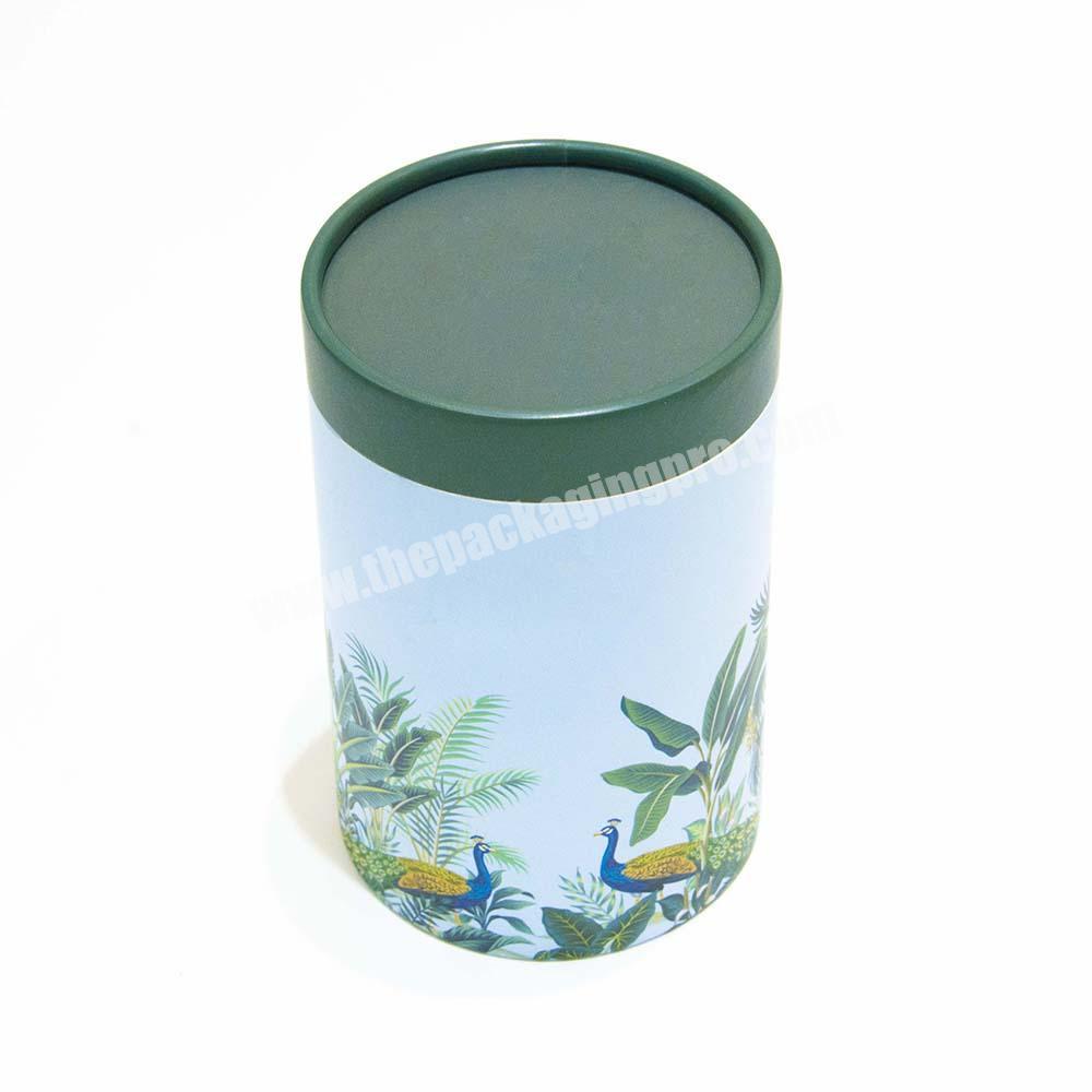 Biodegradable Luxury Round Cardboard Paper Tube Box Tea Packaging Cylinder Box
