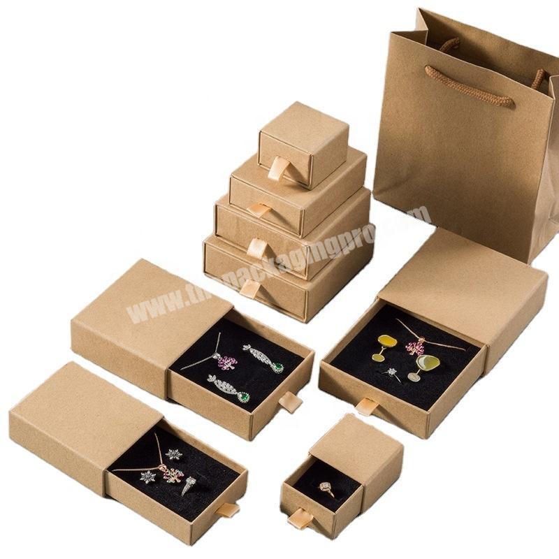 Cardboard Paper Drawer Box For Gift Pack With Logo Luxury Jewelry Packaging Boxes And Bag