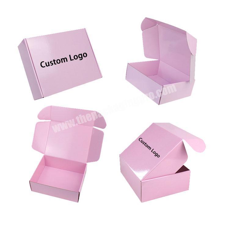 Cheap Price Kraft Paper Cardboard Box Pink Black Gift Corrugated Paper Box Custom Mailer boxes