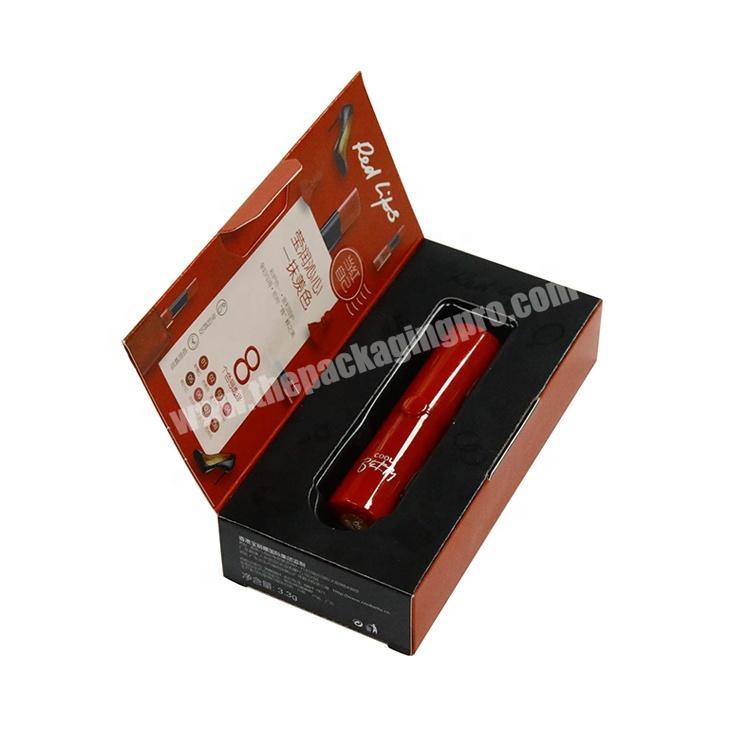 China custom cheap 400gsm carton paper lip gloss packaging box