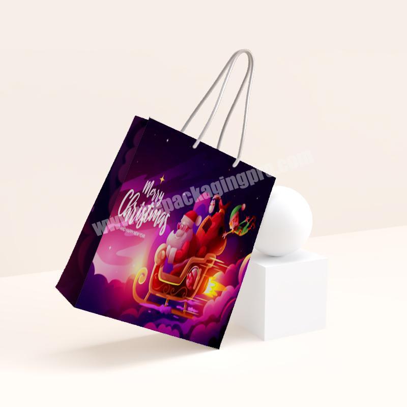 Christmas Kraft Paper Gift Bag With Your Own Logo Paper Bag Shopping Wholesalers Merry Christmas Paper Bag
