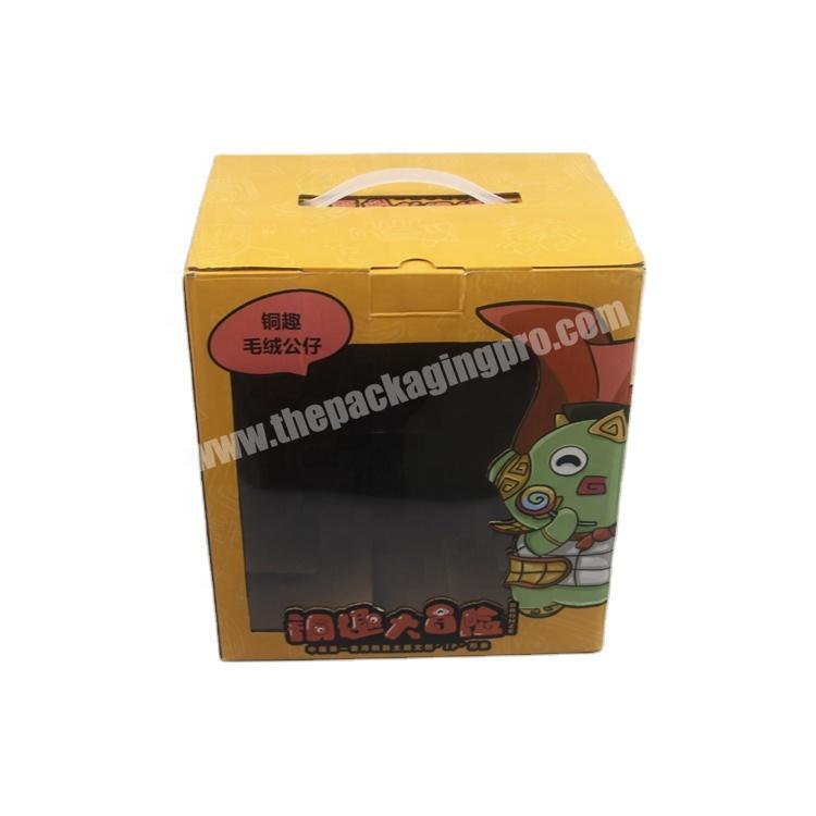 Corrugated packing box with window custom toy boxes
